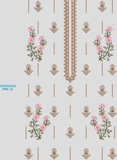 the back side of a wallpaper with flowers and arrows on it, in gold