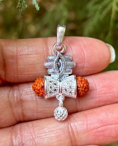 925 Silver + 5 Mukhi RUDRAKSHA Panchmukhi Rudraksh 5 Face Rudraksham Locket, Lord Shivas Pendant, Yoga Prayer Healing, Health by ArtisanCraftedJewelz on Etsy