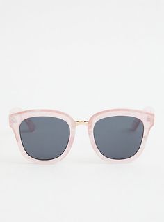 These sleek sunglasses feature a translucent, pastel-colored frame in a cat eye shape for a look that's simply meow-valous. Man-made materials. Imported. Width 5. 6”, height: 2. 3”. The best plus size women's pink cat eye sunglasses eyewear in blush. Summer Clear Cat Eye Sunglasses, Pink Cat Eye Sunglasses For Spring, Summer Cat Eye Sunglasses Clear Glass, Clear Glass Cat Eye Sunglasses For Summer, Clear Polarized Sunglasses For Spring, Clear Sunglasses With Uva Protection, Casual Clear Cat Eye Sunglasses For Summer, Spring Clear Sunglasses With Uva Protection, Spring Clear Polarized Sunglasses