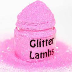 pink glitter lambs with the words glitter lambs written on it