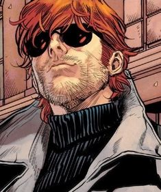 an image of a man with red hair and black glasses in the comic book dared