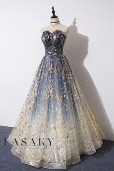 Lasaky - Exquisite Bridal Performance Dinner Gown with Sheath Silhouette and Elegant Long Fluffy Skirt Puffy Prom Dresses, Istoria Modei, डिजाइनर कपड़े, Strapless Evening Dress, 파티 드레스, Graduation Dresses, Pretty Prom Dresses, Fairytale Dress, A Line Prom Dresses