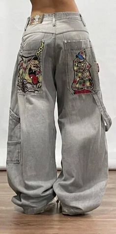 Shipping: Worldwide Express Shipping AvailableDelivery time: 7-15Days Fast ShippingReturns: Fast refund, 100% Money Back Guarantee. Skateboard Pants, Jean Pocket Designs, Estilo Cholo, Casual Slacks, Harajuku Women, Mid Waist Pants, Oufits Casual, Denim Decor, Streetwear Jeans