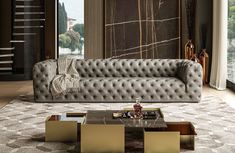 VIG Furniture Coronelli Collezioni Ellington - Italian Grey Nubuck Leather 4-Seater Sofa VGCCRIALTO-GRY-S Transitional Sofas, Outdoor Mattress, Sofa Online, White Sofas, Sofa Sale, Luxury Sofa, Nubuck Leather, Chester, Design Interior