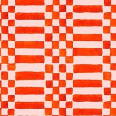 an orange and white checkered pattern with red squares on the bottom, in shades of pink