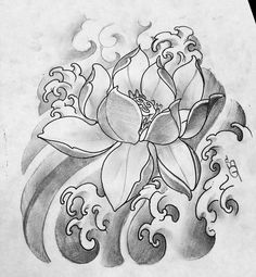 Lotus Flower Water Tattoo, Japanese Lotus, Lotus Flower Tattoo Design, Lotus Tattoo Design, Graffiti Tattoo, Japanese Sleeve Tattoos