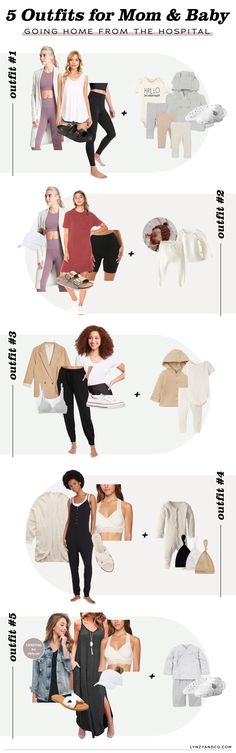 5 Outfits for Mom & Baby Going Home From the Hospital - Lynzy & Co. Going Home Outfit For Mom, Outfits For Mom, Baby Going Home Outfit, 5 Outfits, Booties Outfit, Summer Baby Clothes, Going Home Outfit