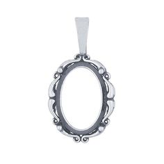 This sterling silver pendant mounting holds one 14 x 10mm oval cameo or cabochon in a 4-prong mounting. It features a raised, tapered scroll design and a narrow tapered bail that complements the design of the mounting. The pendant has an oxidized finish to bring out the details. The mounting features a flat, open base; the open back makes it lightweight and comfortable to wear. Set your cameo or cabochon into the mounting, then burnish the prongs over the stone to secure it in place. Luxury Engraved Oval Cabochon Jewelry, Beat It, Blue Topaz Stone, Scroll Design, Cabochon Pendant, White Jewelry, Topaz Stone, Domed Ring, Jewelry Business