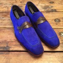 LeatherWear2016 on Storenvy Shoe For Men, Quality Leather Boots, Blue Loafers, Tassel Shoes, Custom Design Shoes, Blue Suede Shoes, Moccasins Mens, Tassel Dress, Dress Loafers