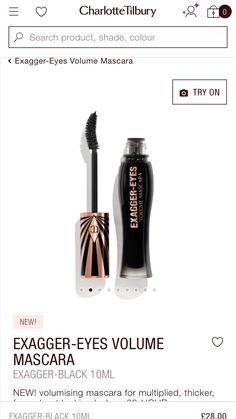 Volume Mascara, Shades, Black