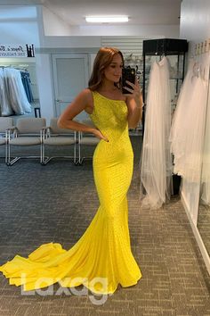 Shoulder Beads, Yellow Prom Dress, Yellow Mermaid, Yellow Prom, Mermaid Bra, Prom Dresses Yellow, Mermaid Prom Dress, Vestidos Prom, Mermaid Prom Dresses