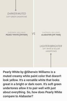 two different types of white paint and the same color as they appear in this image