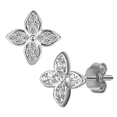 PRICES MAY VARY. 【Silver Stud Earrings for Women】-The 925 sterling silver stud earrings combine perfect with the cross flower and sparkling zircon gemstone design to add movement and sparkle, stylish and elegant, they dress up any outfit. zircon gemstone stud earrings is made of real 925 sterling silver, lead-free, hypoallergenic & nickel-free, which is safe and friendly for your sensitive ears. 【High Quality Moissanite Jewelry】-zircon gemstone earrings are set with zircon gemstone, it is as hard and shinny as natural diamond,makes it truly eye-catching. It won't tarnish or discolor and it is more brilliance and cost-effective than diamond. You will get tons of compliments for these zircon gemstone earrings. 【Comfortable to Wear】- Stud earrings height:0.32 inch (8.2mm), width:0.32 inch (8. Zircon Gemstone, Gold Earrings For Women, Gemstone Stud Earrings, Moissanite Jewelry, Stylish Earring, Gemstone Studs, Small Earrings, Gold Plated Earrings, Sterling Silver Studs