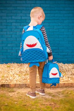 Ensure your child makes a great first impression at school and give them loads of confidence with a Stephen Joseph Sidekick Backpack. They’ll love having this fun and colorful buddy that all their friends will enjoy talking about and playing with. There’s plenty of room for all their books and lunch box, and even a front pocket that is the perfect size for pens and pencils. Plus, you’ll know their little shoulders are comfortable with the cushioned and adjustable straps.Want to make it even more Playful Back To School Bags For Students, Playful Backpack For Outdoor Activities, Fun Bags For Back To School, Playful Backpack For Back To School And Outdoor Activities, Blue Character Backpack For Back To School, Playful Blue Bags For School Events, Casual Backpack For Daycare And Back To School, Fun Bags For End Of School Year Events, Character Style Blue Backpack For Back To School