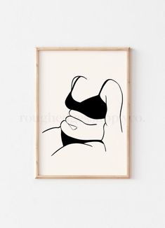 Body Positive Line Art, Line Art Female, Minimalist Wall Art Printable, Body Image Art, Body Positivity Art, Figure Art, Art Female, Outline Art, Female Figure