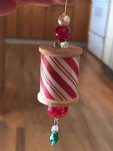 a red and white candy cane wind chime