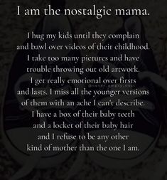 the poem i am the nostalgic mama on top of a pair of sneakers