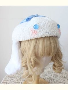 Sanrio Cinnamoroll Beret/Hairclips Sanrio Outfits, Sanrio Clothes, Chubby Puppies, Cute Beret, Sanrio Fashion, Kawaii Hat, Mask Cute, Pink Cheeks, Sanrio Cinnamoroll