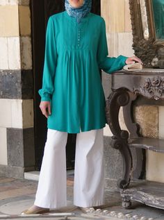 Carefree Blouse - Tunics & Tops - Women Button-up Tunic For Workwear, Button-up Tunic For Work, Long Sleeve Tunic With Buttons For Daywear, Button-up Tunic For Daywear, Elegant Tunic With Buttons, Elegant Long Sleeve Tunic With Buttons, Fall Split Neck Tunic, Daywear Tunic Blouse With Buttons, Tunic Blouse With Buttons For Daywear