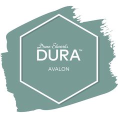 the logo for dura's avalon, which has been painted in shades of blue