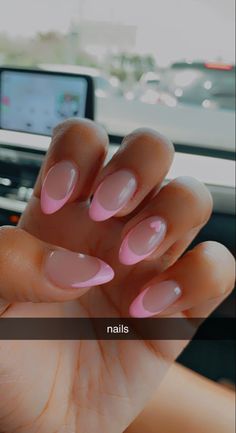 Linktree. Make your link do more. Cute French Tip Nails Acrylic Almond Pink, Basic Nail Ideas Acrylic Short, Almond Nails With Pink Tips, Pink Tips Nails Acrylic, Pink Accent Nail Ideas, Pink Aycrlic Nails Design, Different Pink French Tip Nails, Almond Pink Tip Nails, Sweet 16 Nails Acrylic Pink