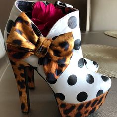 Cute And Cocky, Polka Dot Boot Size 7 Brand New Waiting For New Home ! Polka Dot Boots, Chic Polka Dot Open Toe Heels, Elegant Polka Dot Pointed Toe Heels, Polka Dot Elegant Heels, Polka Dot Heels, Polka Dot Shoes, Bootie Boots, Stiletto Heels, Me Too Shoes