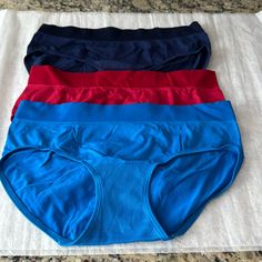 New Jockey Seamfree Comfort Waist Hipsters Size 6 Material Consist Of 95% Nylon And 5% Nilon Spandex Colors, Navy Blue Royal Blue And Red Just Removed From Package Prices Is Negotiable. Feel Free To Make An Offer. Blue Micro-elastic Nylon Bottoms, Blue Nylon Brief Bottoms, Blue Bottoms With Seamless Construction And 4-way Stretch, Blue Bottoms With Seamless 4-way Stretch, Blue Stretch Nylon Bottoms, Blue Stretch Seamless Bottoms, Blue Seamless Stretch Bottoms, Blue Seamless 4-way Stretch Bottoms, Women's Intimates