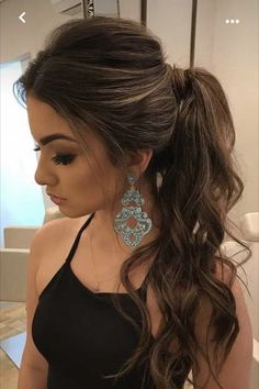 Tail Hairstyle, Perfect Hairstyle, Prom Hairstyles For Long Hair, Long Dark Hair, Summer Hairstyles For Medium Hair