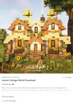 the lemon cottage world map is shown in this screenshot