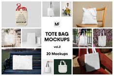 Canvas Bag Mockups - Tote Bag Vol.2 by MockupForest on @creativemarket