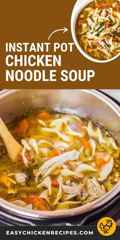 instant pot chicken noodle soup recipe with instructions