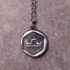 Libra Pendant, Wax Seal Pendant, Wax Seal Jewelry, Wax Seal, Wax Seals, Wax, Personalized Items, Pendant Necklace, Sterling Silver