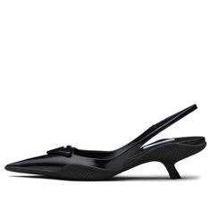 (WMNS) PRADA 30mm Sling-Back Pumps Brushed Leather 'Black' 1I565M_055_F0002_F_A045 Black Office Slingback Pumps With Heel Strap, Black Leather Slingback Pumps For Evening, Luxury Black Slingback Pumps For Evening, Luxury Black Slingback Pumps For Office, Luxury Black Leather Slingback Pumps, Designer Black Slingback Pumps With Pointed Toe, Modern Black Leather Slingback Pumps, Modern Black Slingback Pumps With Heel Strap, Modern Black Slingback Pumps For Formal Occasions