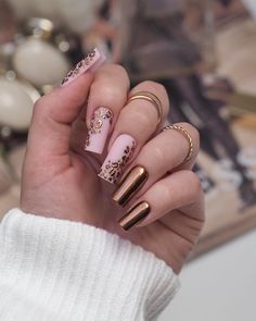 Classy Brown Nails, French Tip Manicure, Chevron Nails, Square Nail, Square Nail Designs, Blue Acrylic Nails, New Nail Designs, Nail Essentials, Nails Manicure