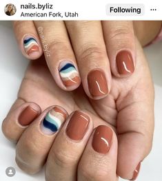 Simple Painted Nails, Nails Ideas Natural, Painted Nails Ideas, Short Nail Manicure, Quick Nail Art, Fall Gel Nails, Trendy Nail Art Designs, Painted Nails, Cute Gel Nails