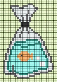 an image of a cross stitch pattern with a fish in it