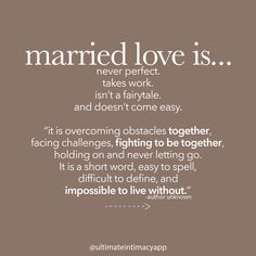 a quote that says married love is