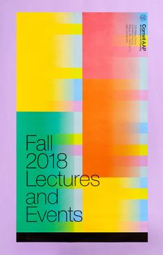 a poster with the words fall 2013 lectures and events written in black on it