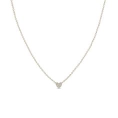 14k gold itty bitty heart necklace covered with white pave diamonds SPECIFICS • 14k tiny cable chain with spring ring closure • total chain length: 16" [14"+ (2) 1" extenders] • heart is approx. 4mm x 4mm• white diamonds .03 ctw Pave Heart Necklace, Diamond Heart Necklace, Cable Chain Necklace, Heart Necklace Diamond, Itty Bitty, Diamond Heart, 14kt Gold, Bracelet Sizes, Cable Chain