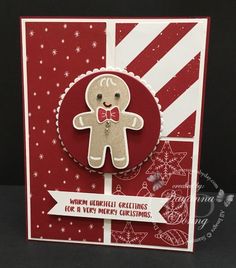 a christmas card with a ginger on it