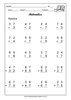 the worksheet for addition and subtractions to help students learn how to use