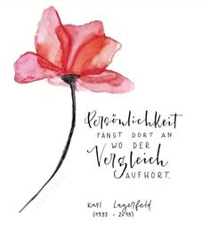 a watercolor painting of a pink flower with the words, be careful that you don't want to touch