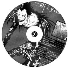 a cd with an image of a demon on the disc cover, and other information about it