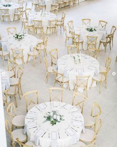 tables and chairs are set up for an event