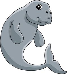 a cartoon sea animal sitting on its hind legs