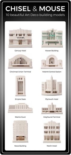 an architectural model of a building with different types of windows