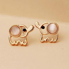 Cute Elephant ear rings Kids Gold Jewellery, Elephant Earrings Studs, Baby Elefant, Gold Elephant, Elephant Earrings, Discount Jewelry, Best Jewelry Stores, An Elephant, Ear Rings