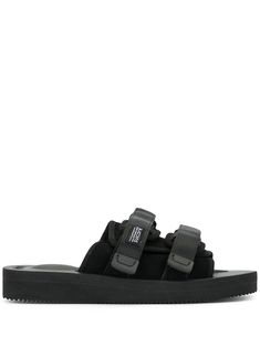 Black Double Strap Sandals With Rubber Sole, Black Flat Sandals With Adjustable Straps, Open Toe Slides With Adjustable Straps, Black Footbed Sandals With Adjustable Straps, Suicoke Sandals, White Air Force 1, Double Strap Sandals, Suede Slides, Good Posture