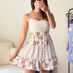 Small Pink Floral Mini Dress With Cut Outs On The Side From Altered State. Brand New With Tags. Great Condition. Elastic Around The Waist And Adjustable Straps. Pink Floral Mini Dress, Dress With Cutouts, Altered State, Altard State Dresses, Altar'd State, Floral Mini Dress, On The Side, Cut Outs, Pink Floral