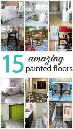 the cover of 15 amazing painted floors